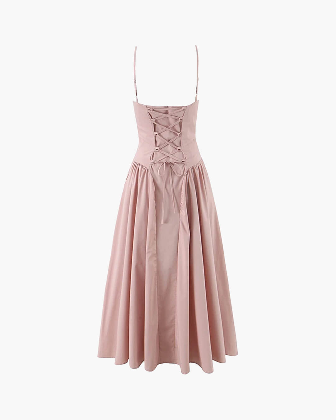 Robe midi Tina à fines bretelles