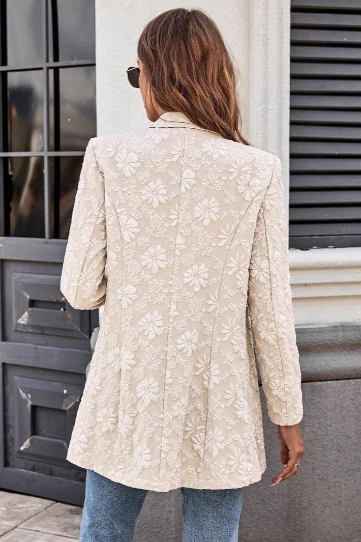 Blazer Nadia en jacquard à bouton unique