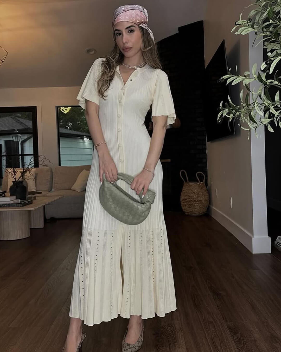 Robe longue en maille près du corps Nancy