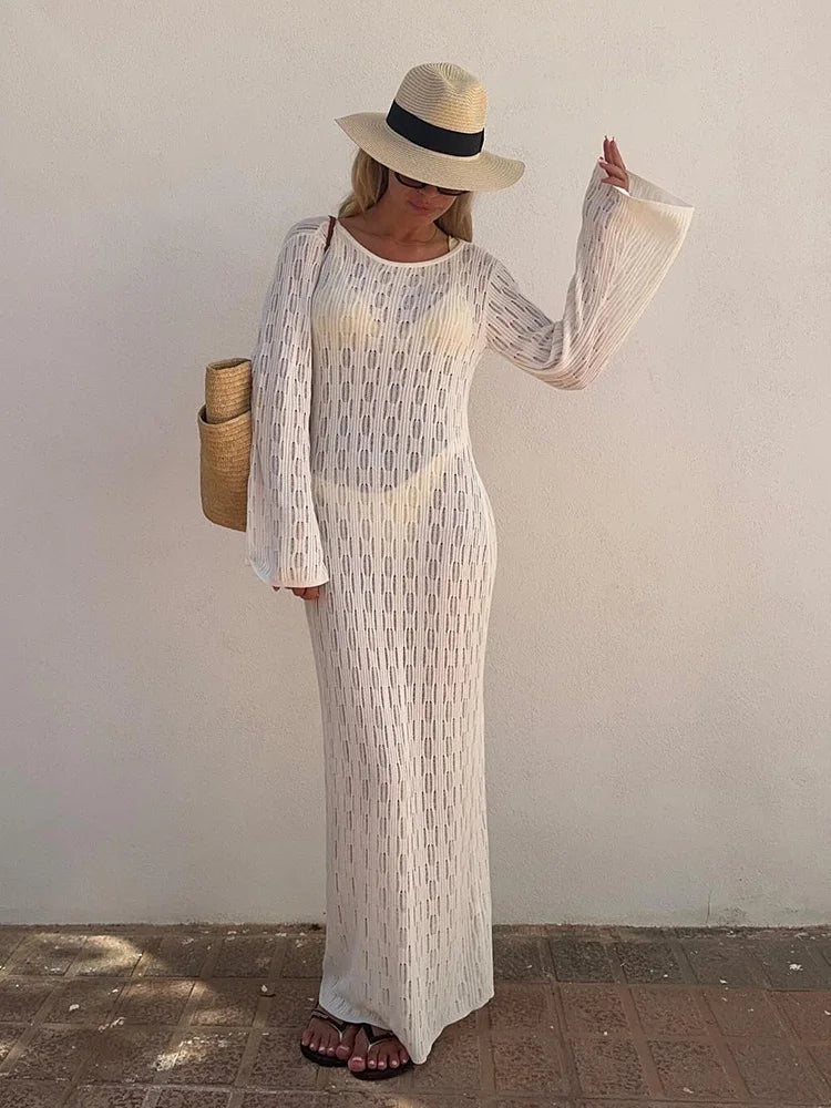 Robe Natalie en maille et dos nu