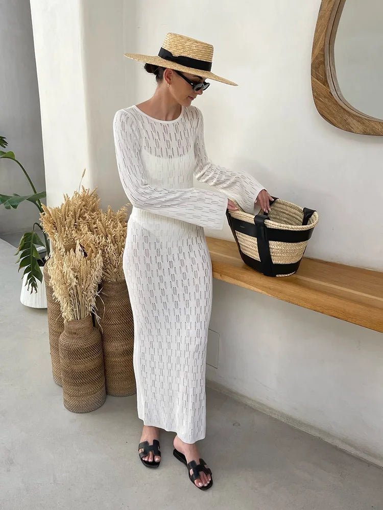 Robe Natalie en maille et dos nu