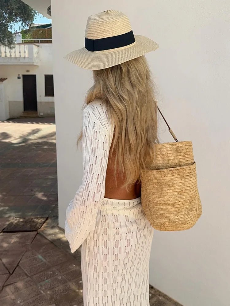 Robe Natalie en maille et dos nu
