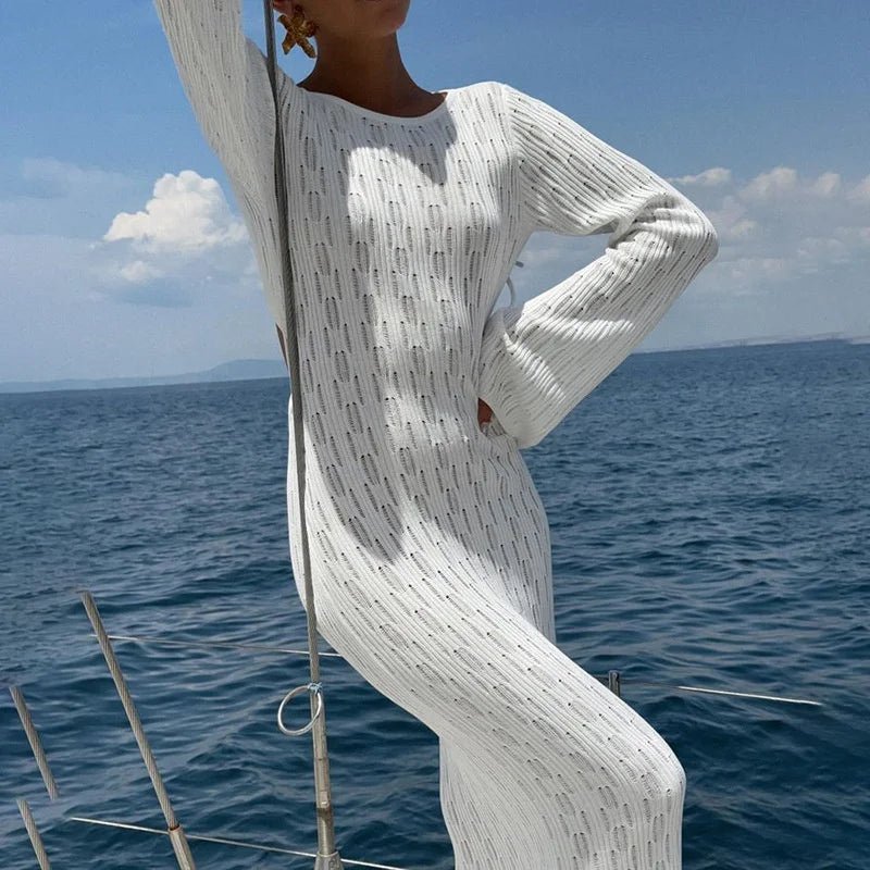 Robe Natalie en maille et dos nu