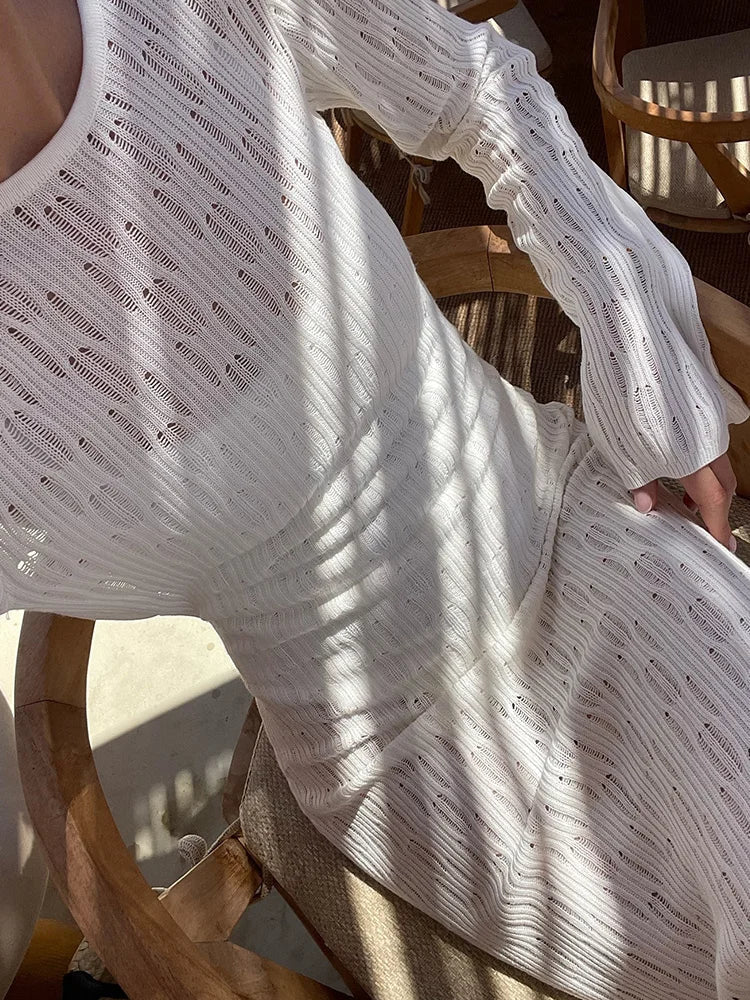 Robe Natalie en maille et dos nu