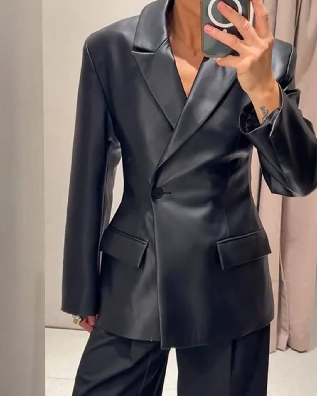 Blazer Nia en similicuir