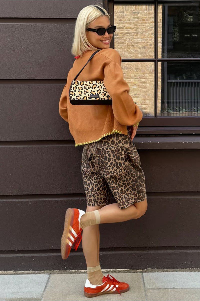Short à imprimé léopard Nicole