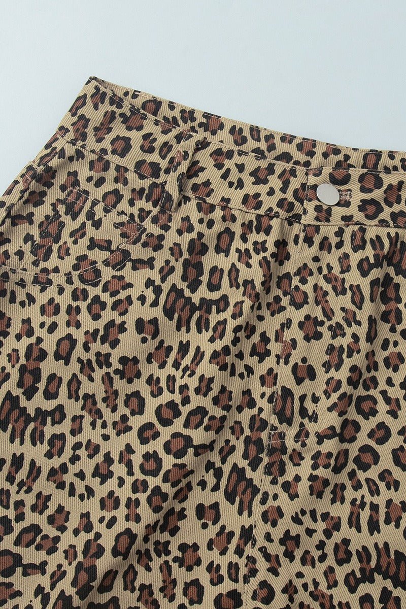 Short à imprimé léopard Nicole