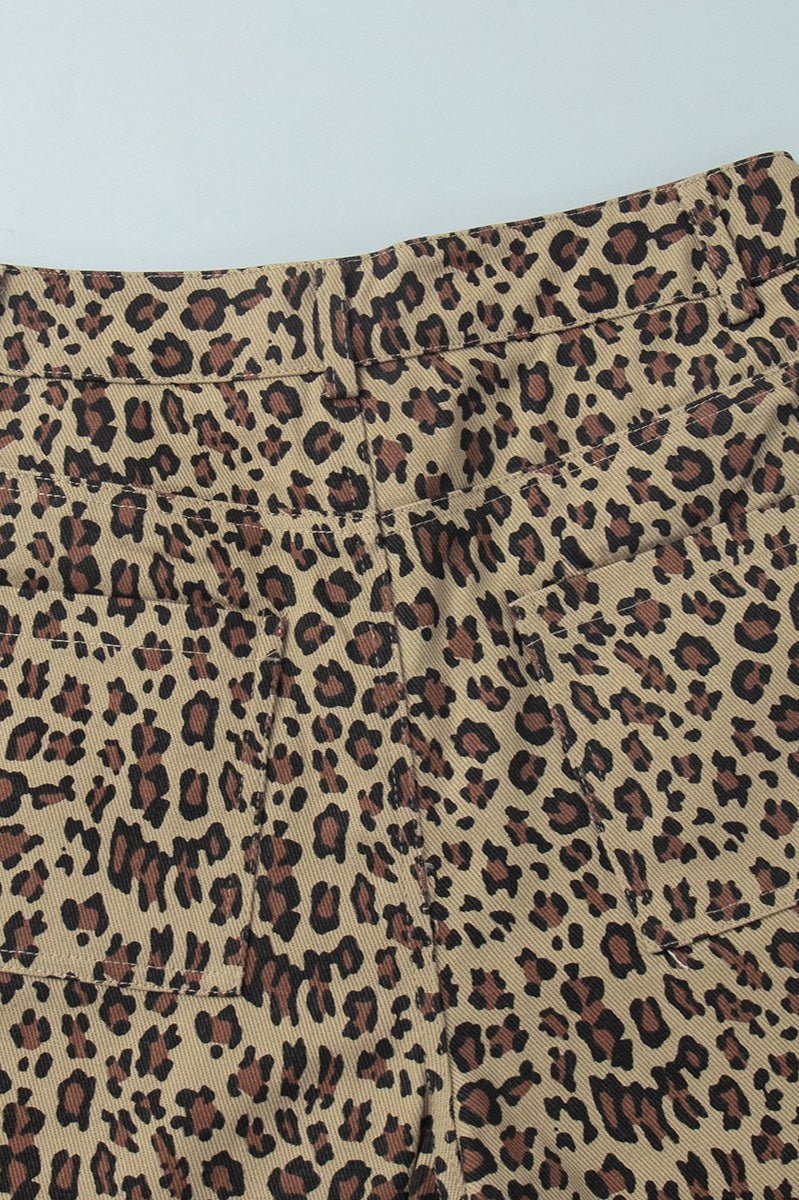 Short à imprimé léopard Nicole