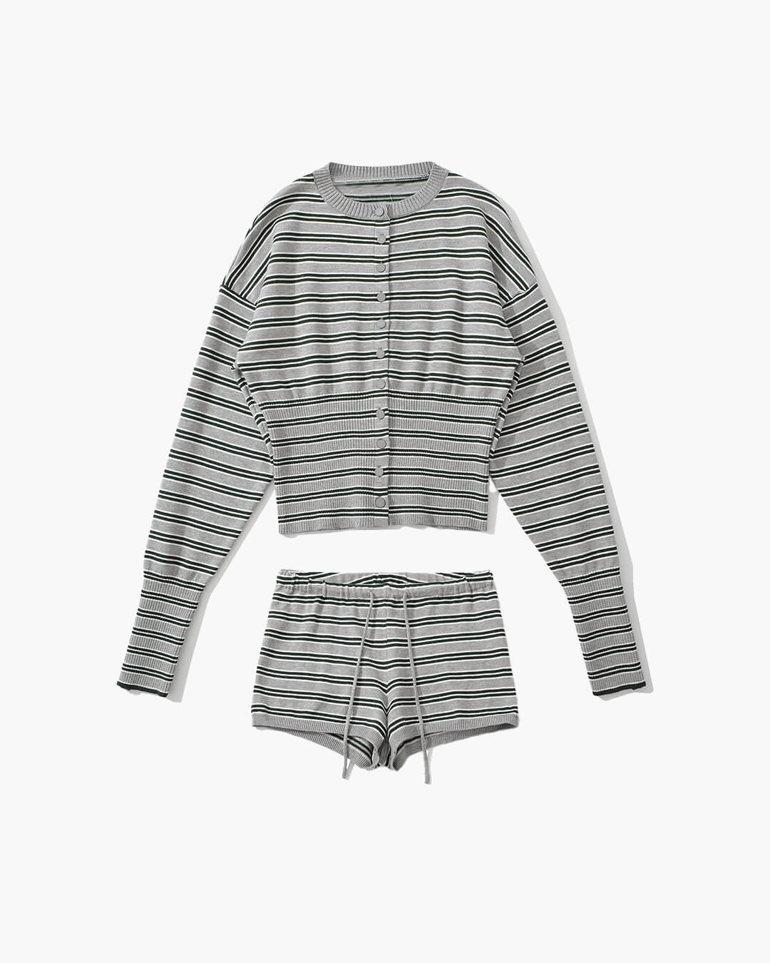 Ensemble cardigan et short rayé Nicole