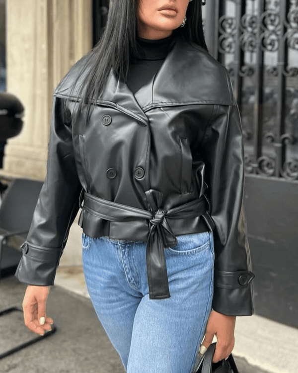 Veste en cuir Nina