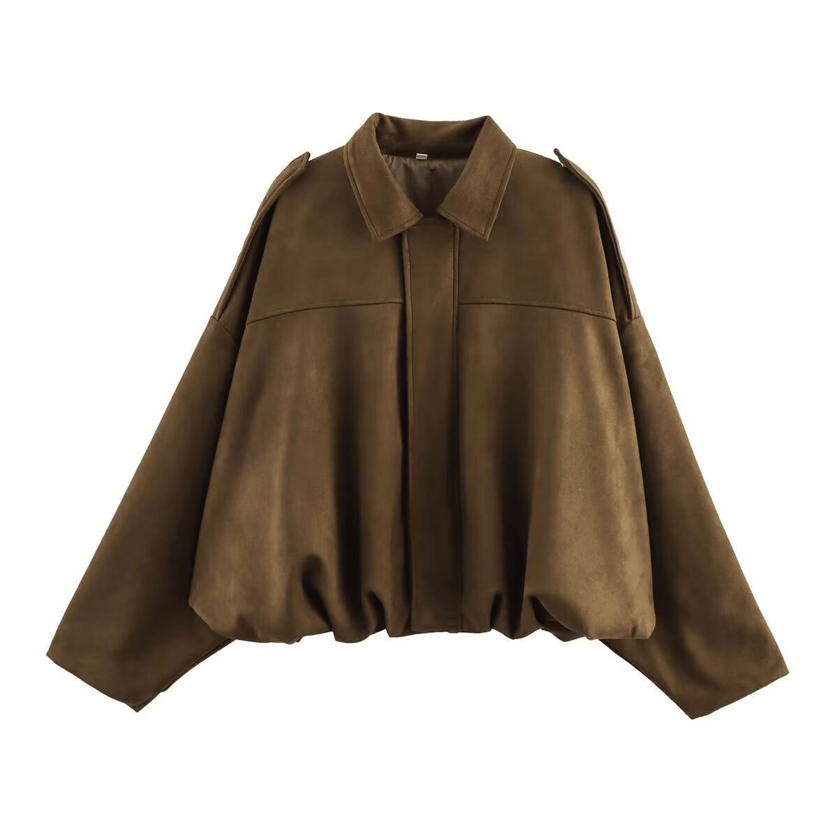 Veste Nina vintage en daim kaki