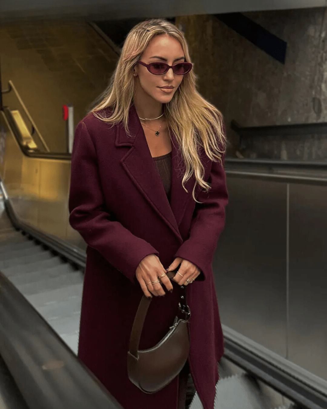 Manteau long croisé Nora