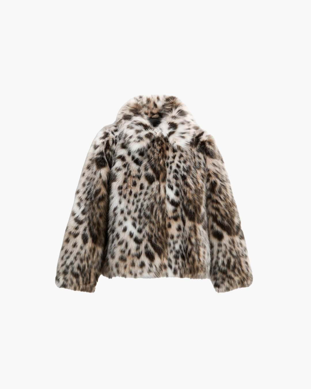 Manteau en fausse fourrure léopard Nora