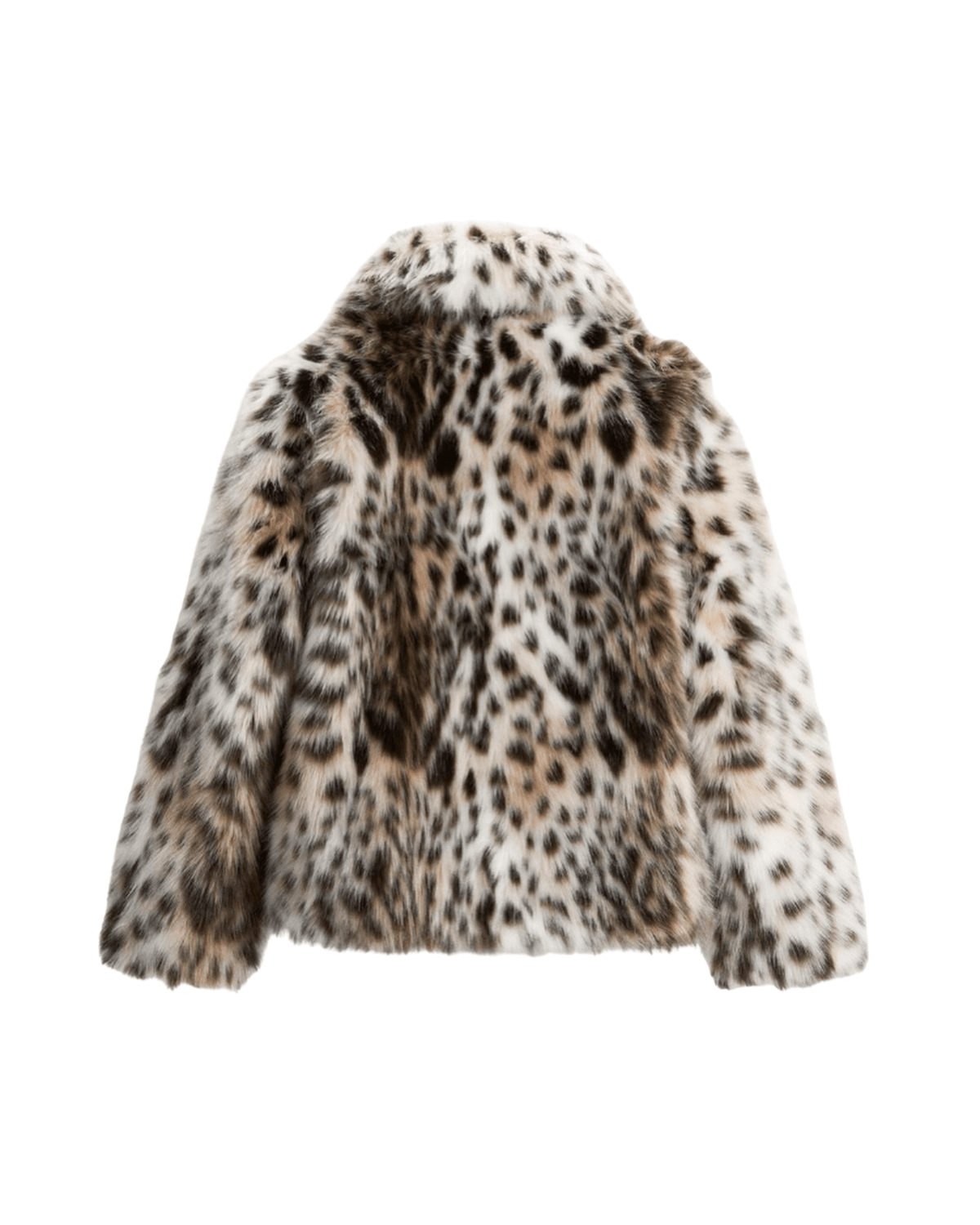 Manteau en fausse fourrure léopard Nora