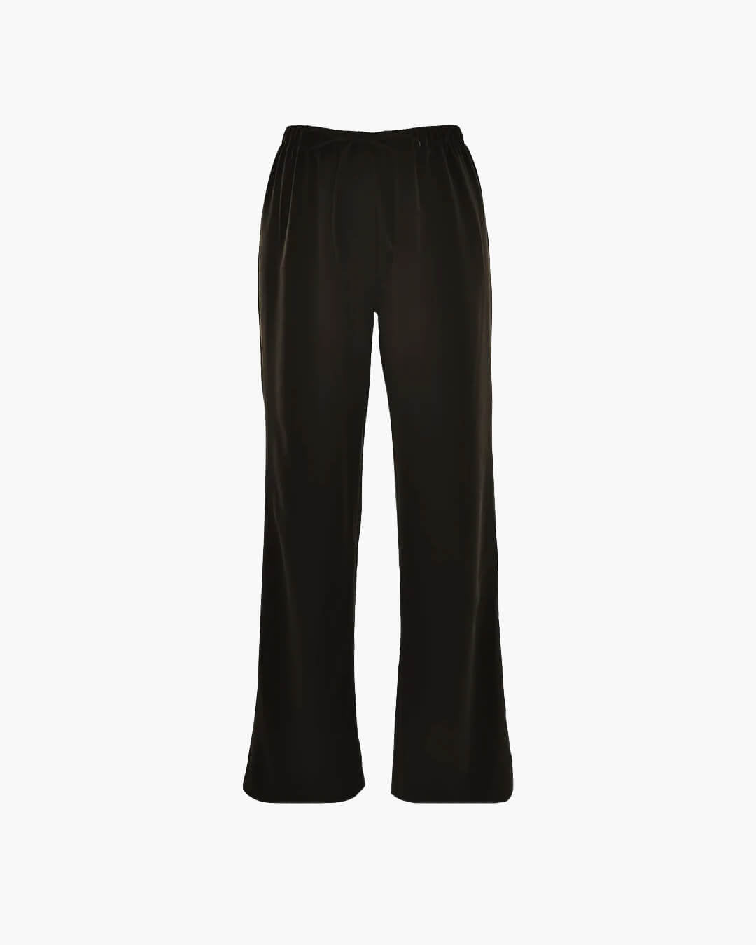 Pantalon Norma taille haute en satin à jambes larges