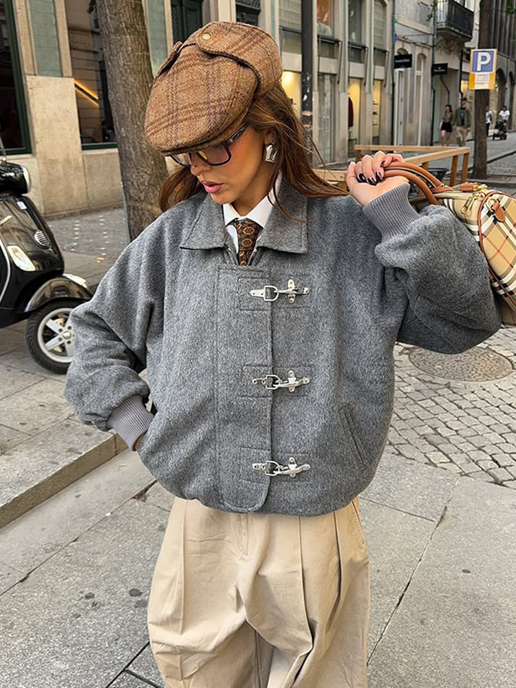 Veste courte à agrafes Tove