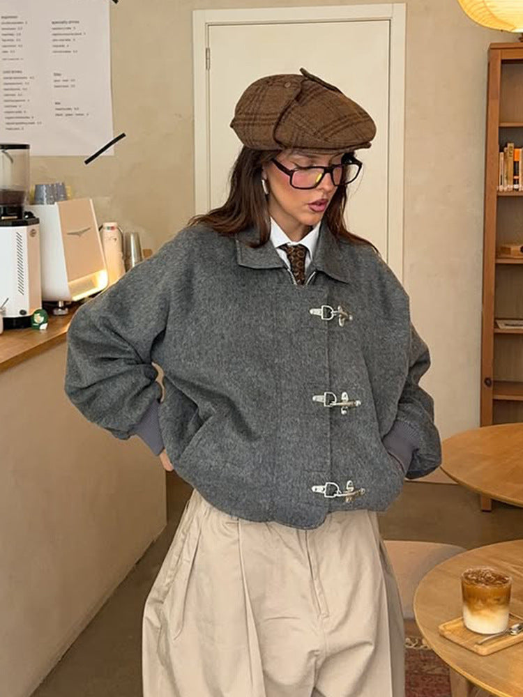 Veste courte à agrafes Tove