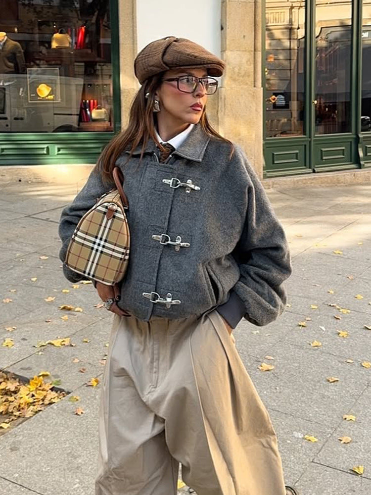 Veste courte à agrafes Tove