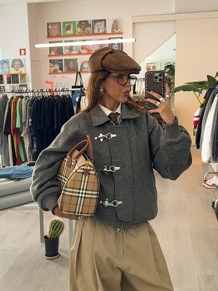 Veste courte à agrafes Tove