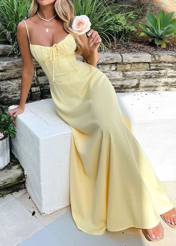 Robe longue Odile avec corsage corset