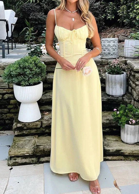 Robe longue Odile avec corsage corset
