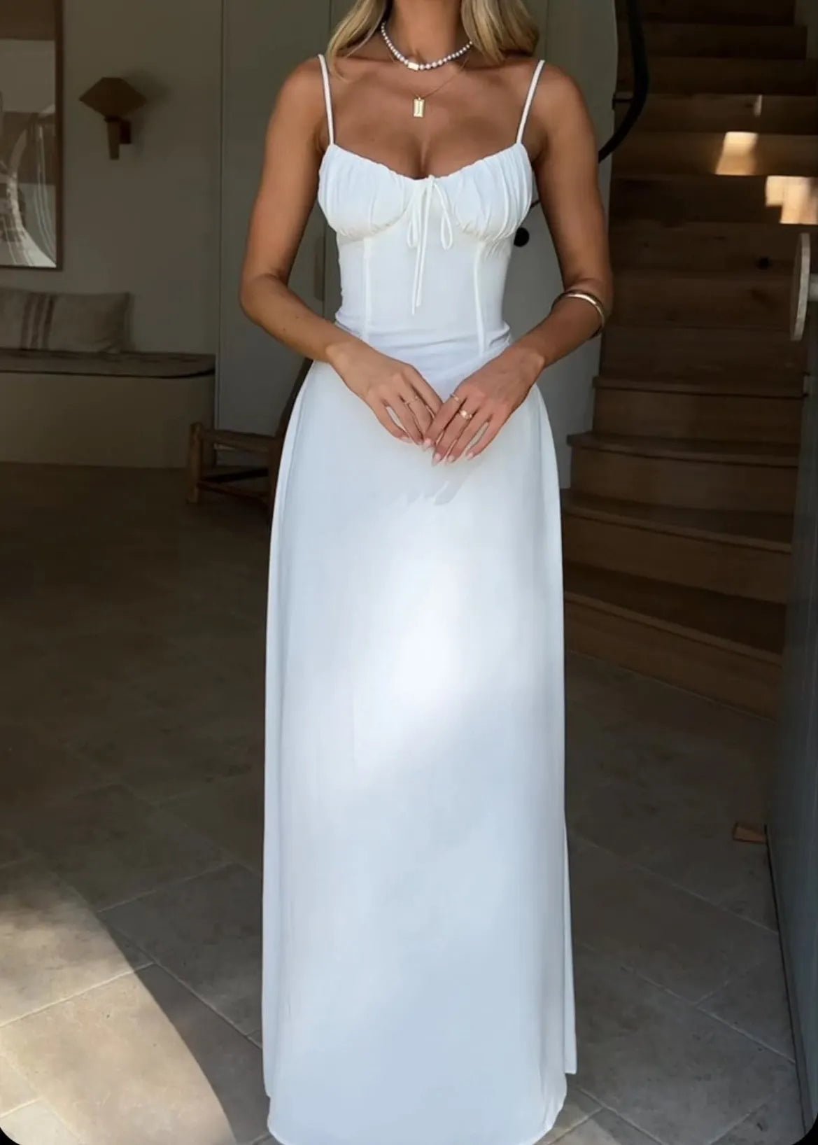 Robe longue Odile avec corsage corset