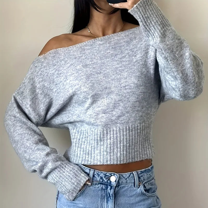 Pull oversize à épaules dénudées
