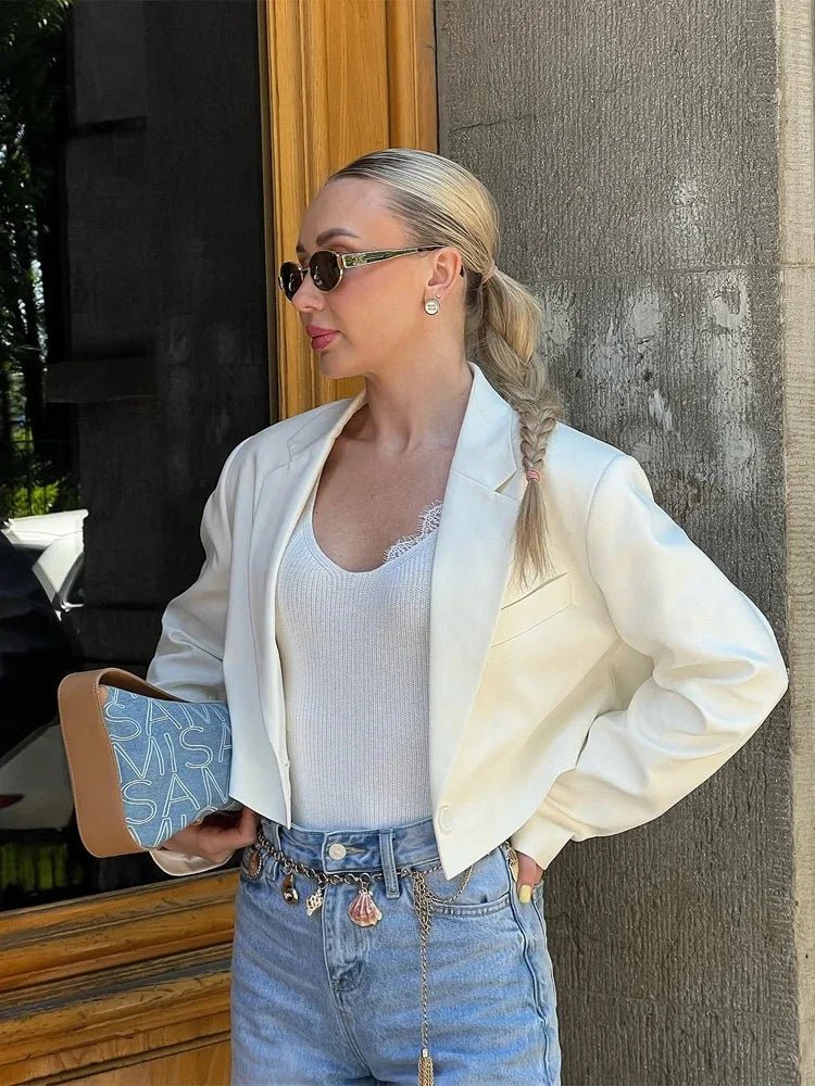 Veste de costume courte et matelassée Olga