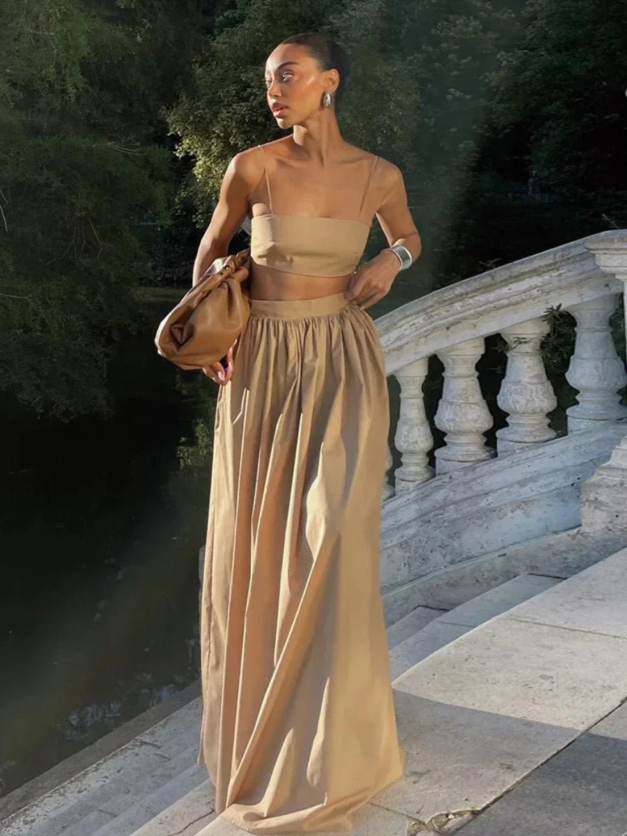 Ensemble deux pièces en maille rayée Olivia