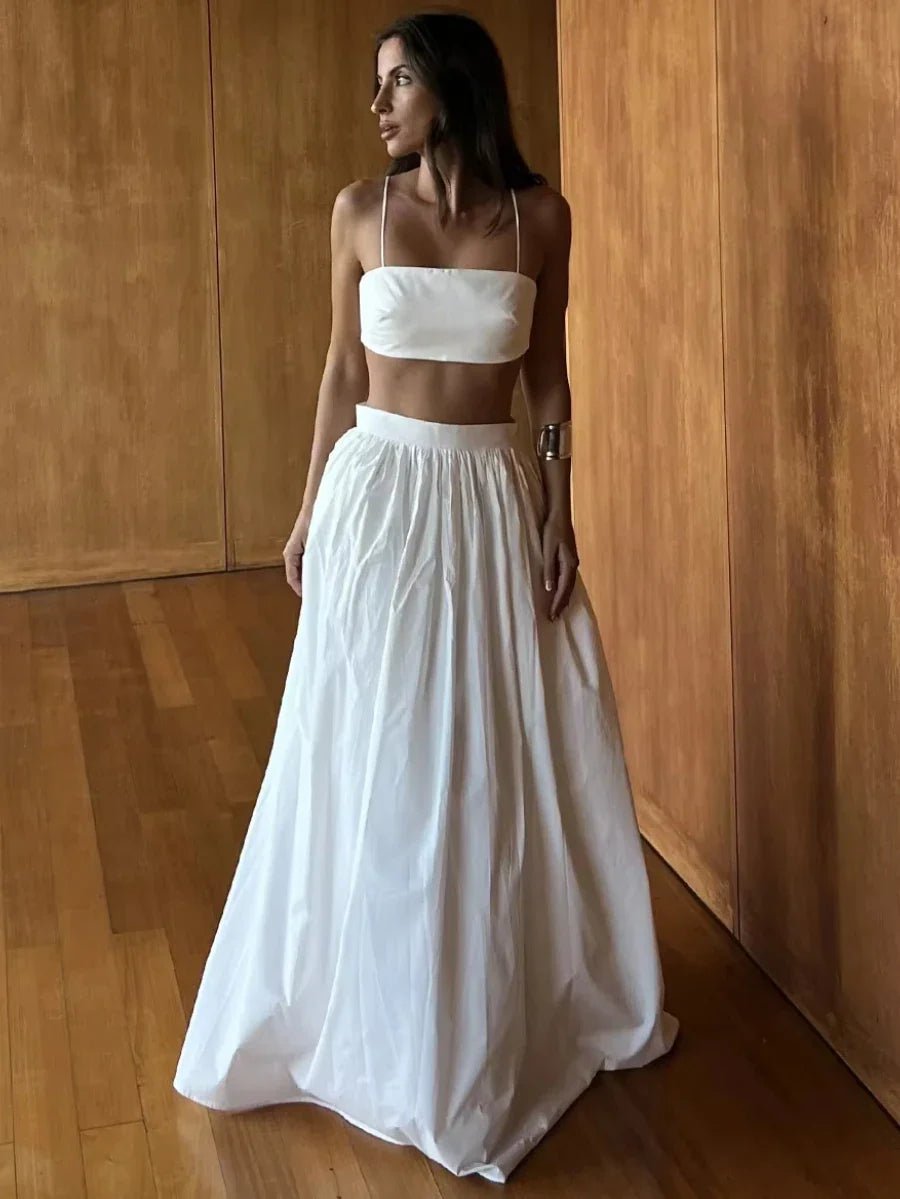 Ensemble deux pièces en maille rayée Olivia