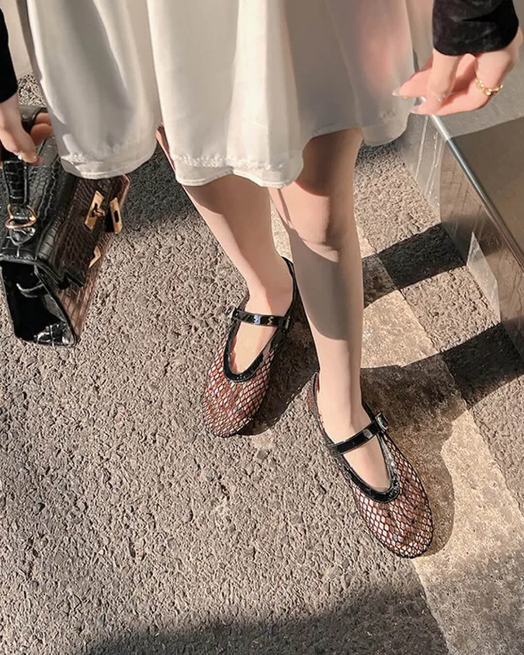 Ballerines en mesh à boucles Ondine