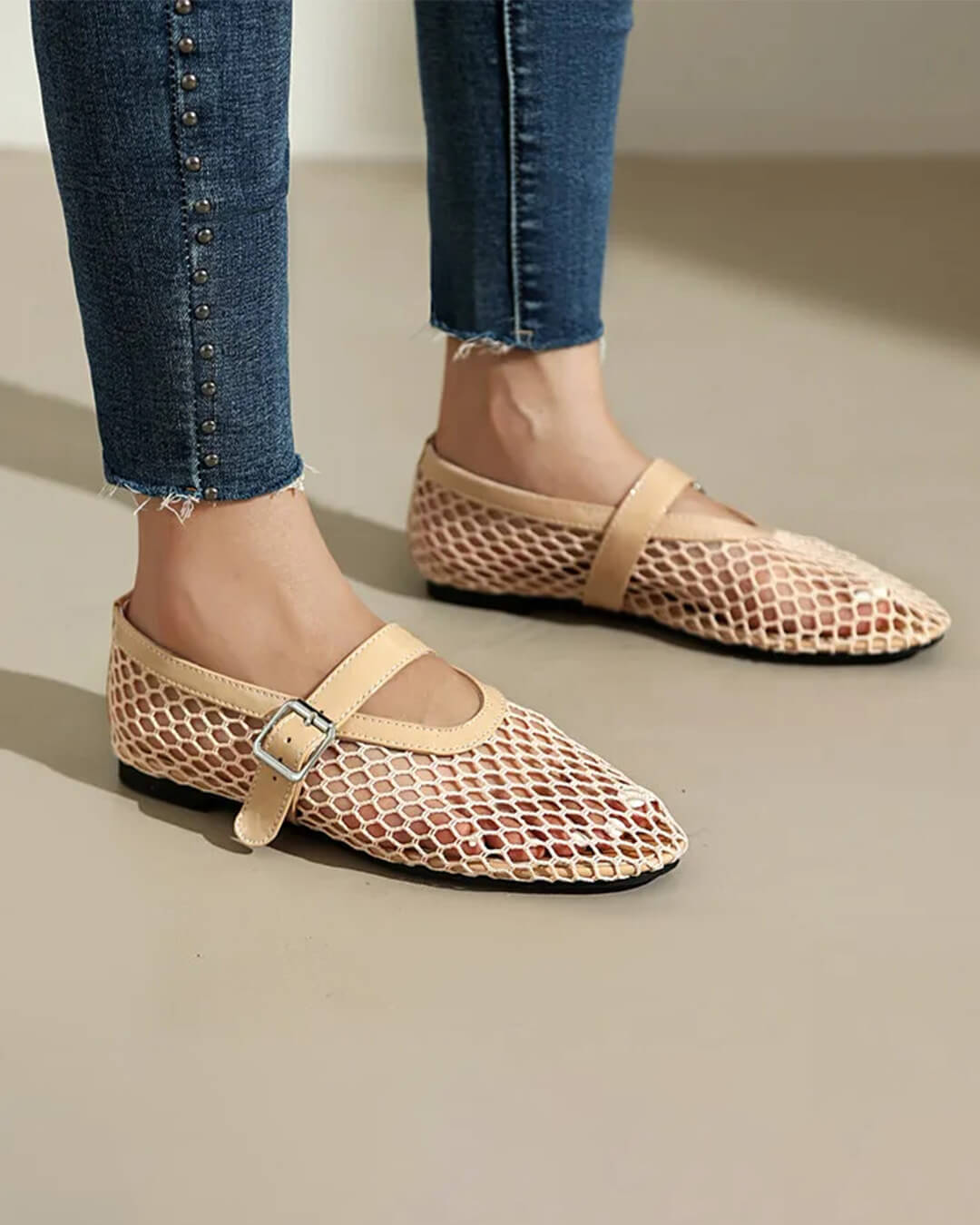 Ballerines en mesh à boucles Ondine