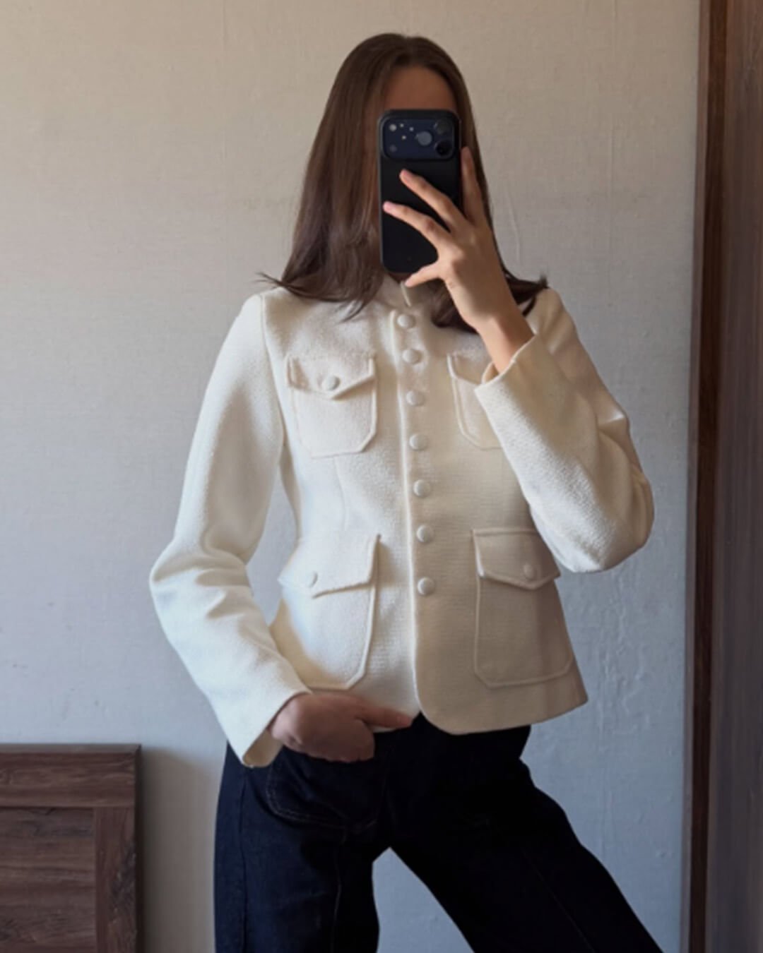 Blazer Ophelia à boutons sur le devant et poches