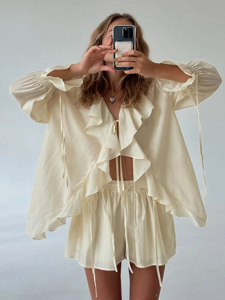 Ensemble oversize à volants