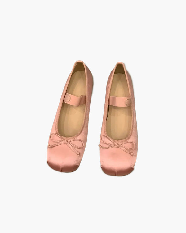Ballerines en satin Pamela avec nœud