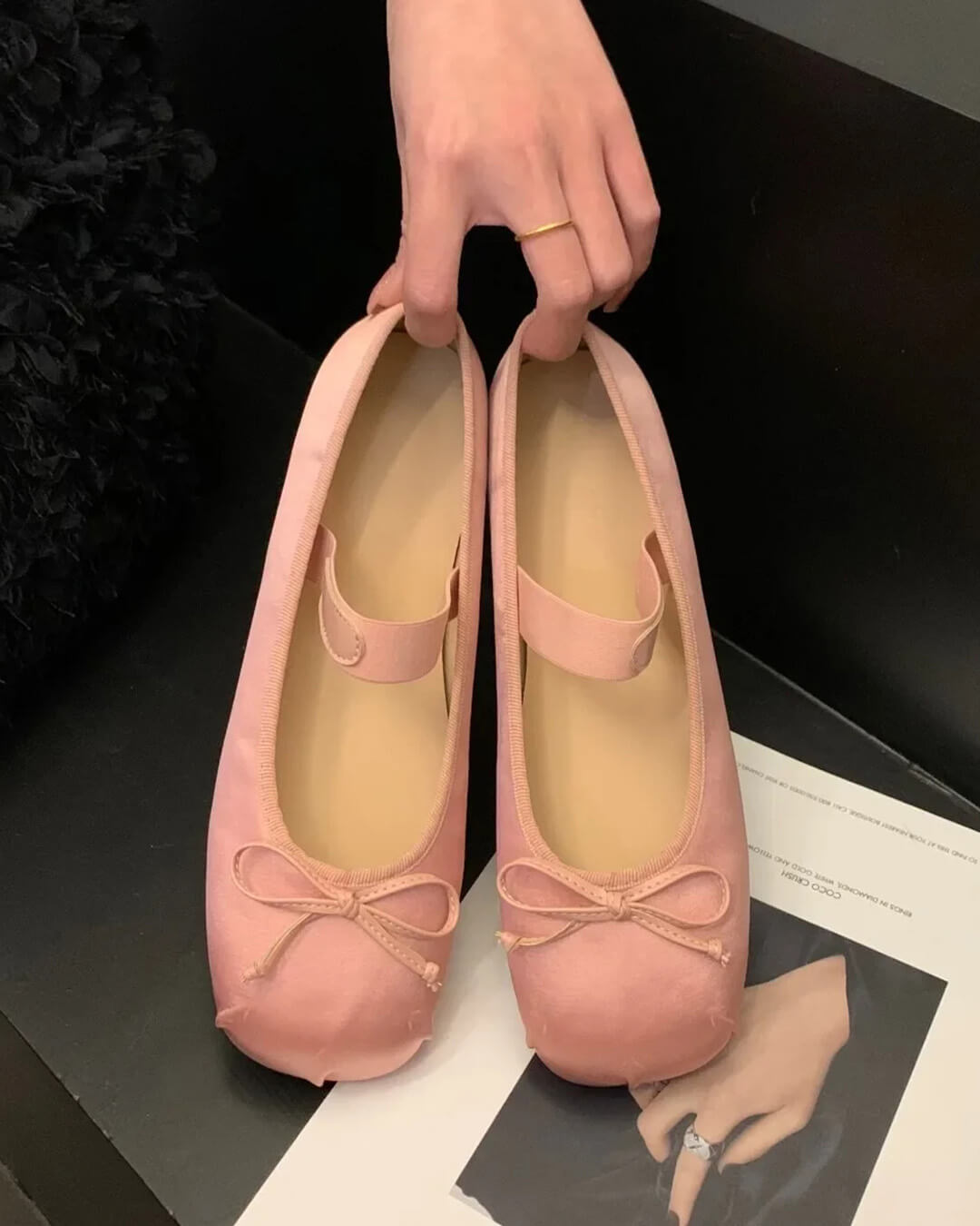 Ballerines en satin Pamela avec nœud