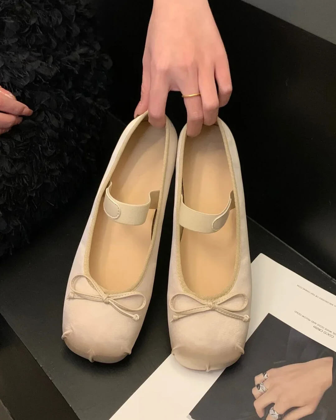 Ballerines en satin Pamela avec nœud