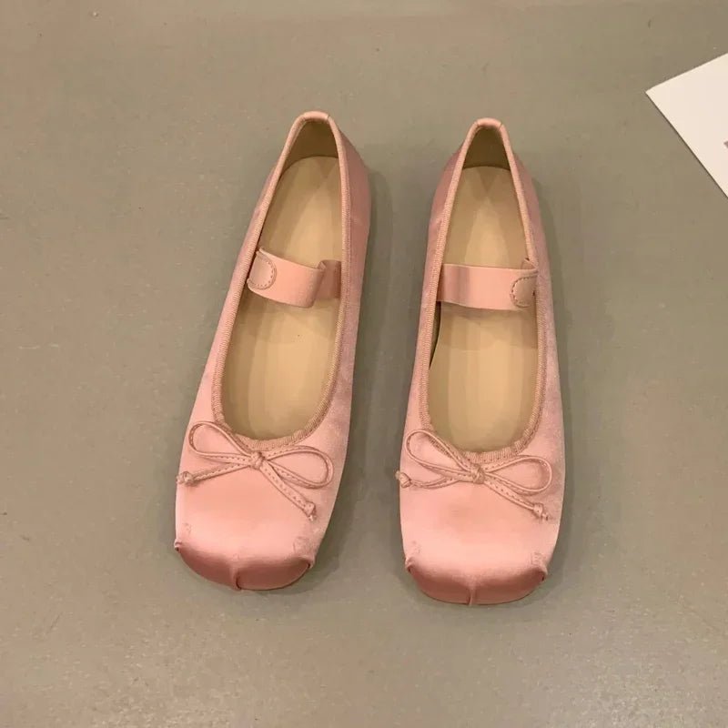 Ballerines en satin Pamela avec nœud