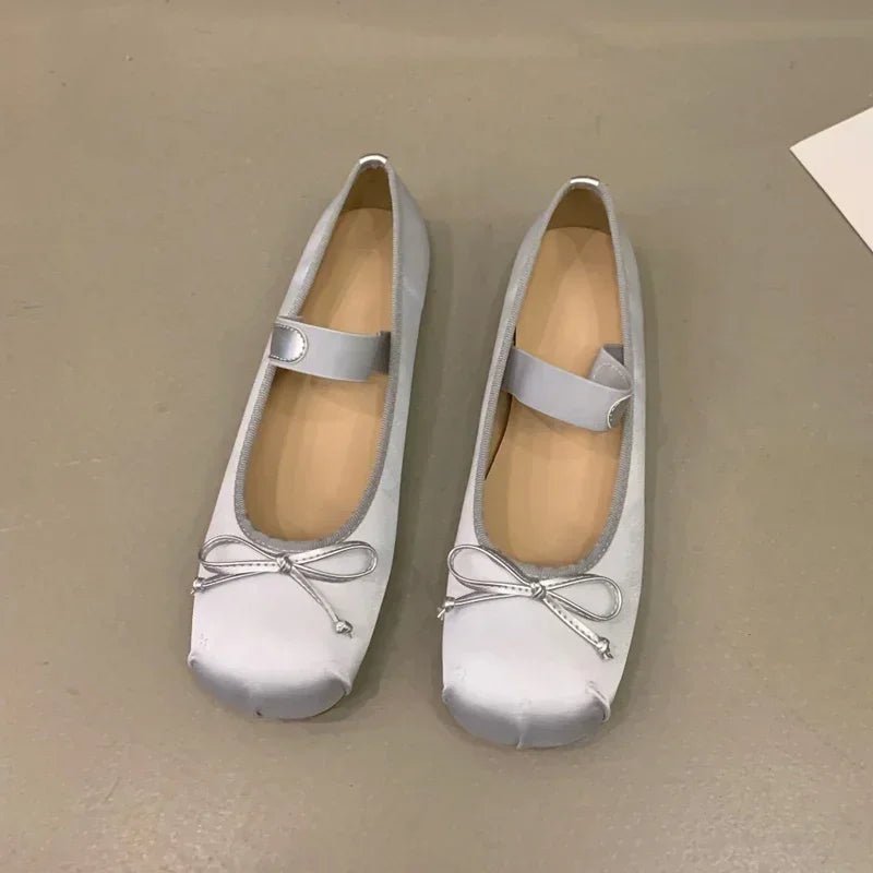 Ballerines en satin Pamela avec nœud