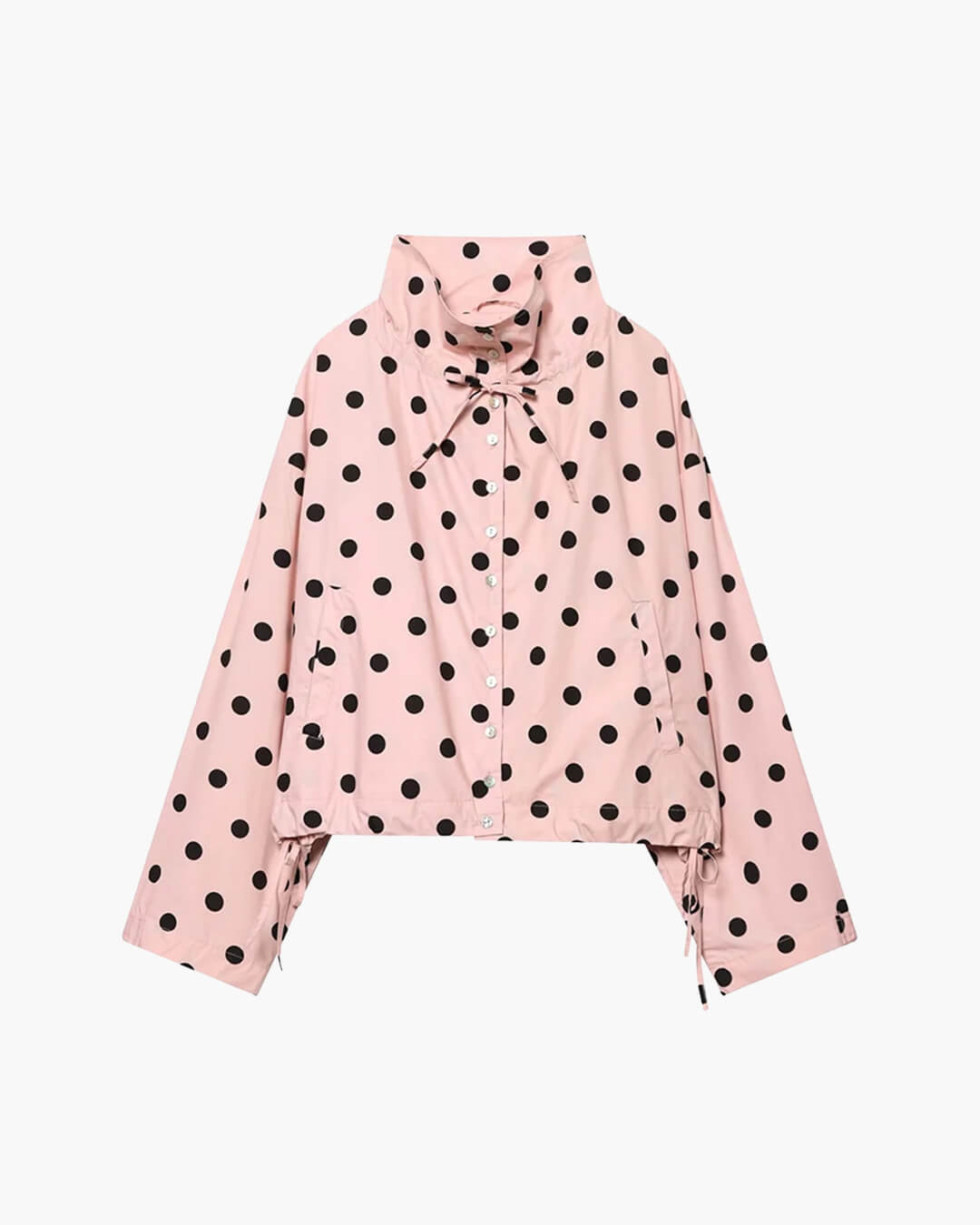 Veste Patricia à col montant et à pois