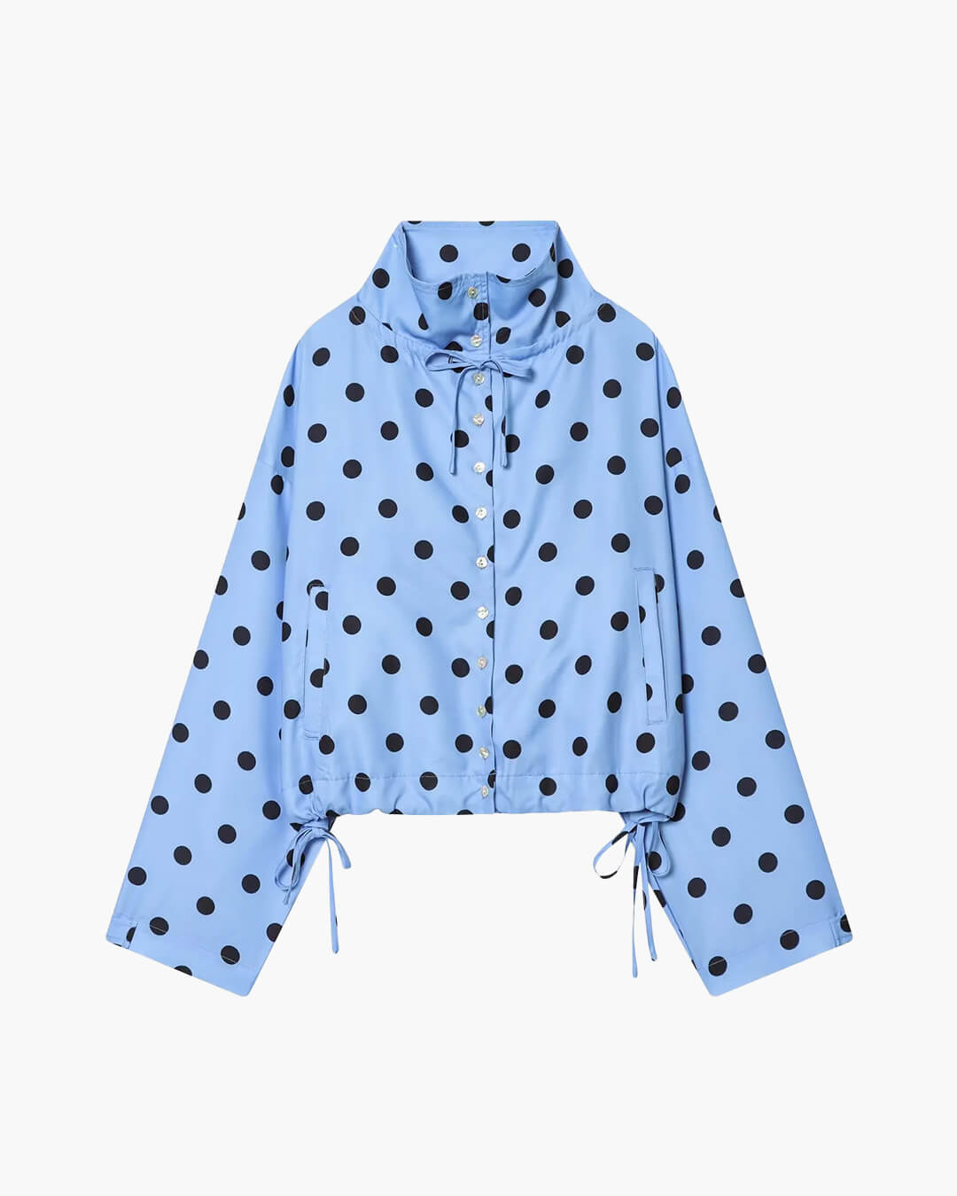 Veste Patricia à col montant et à pois