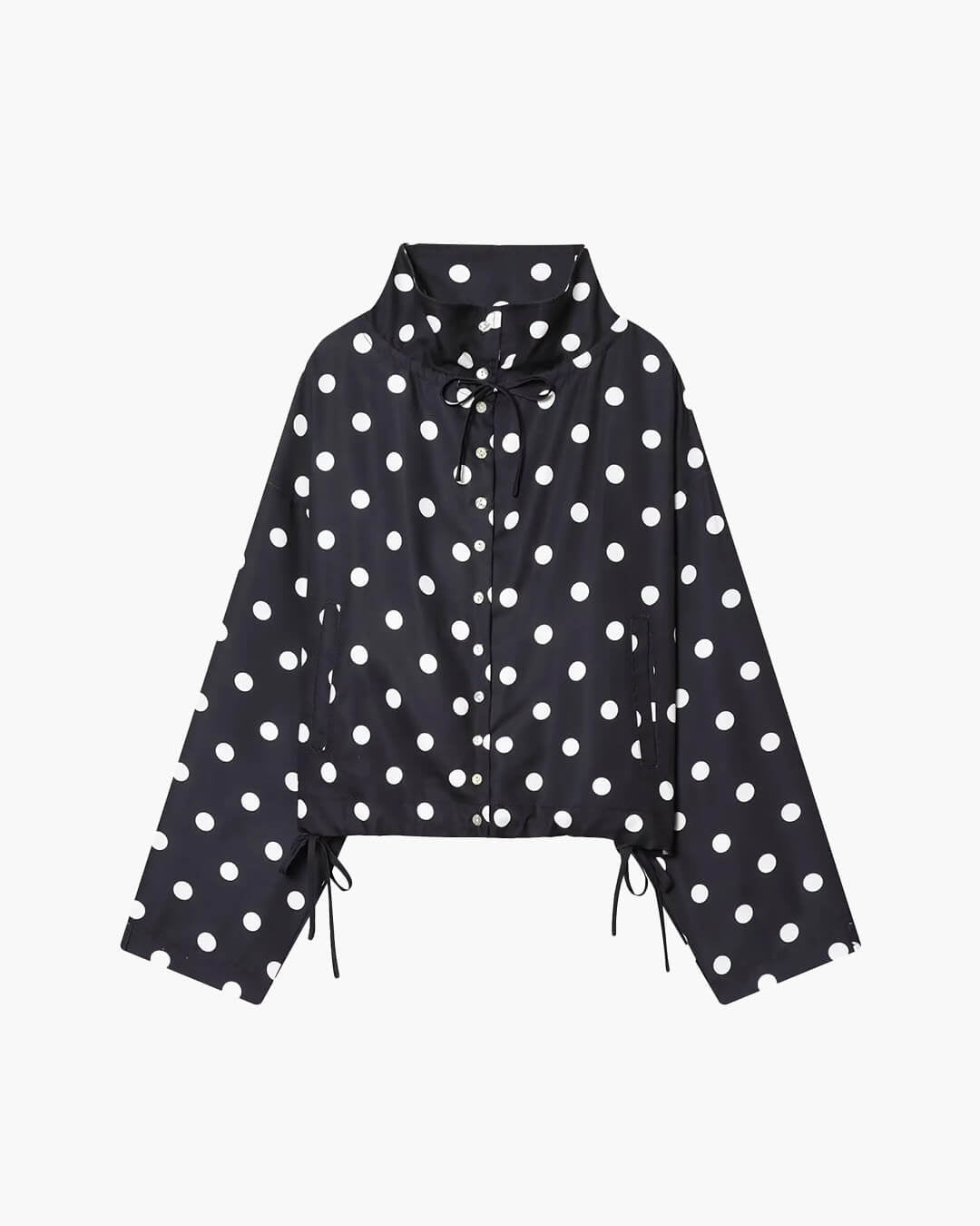 Veste Patricia à col montant et à pois
