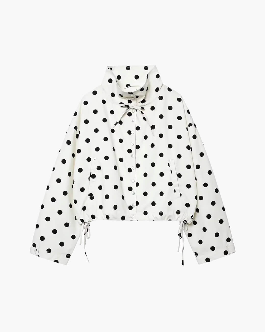 Veste Patricia à col montant et à pois