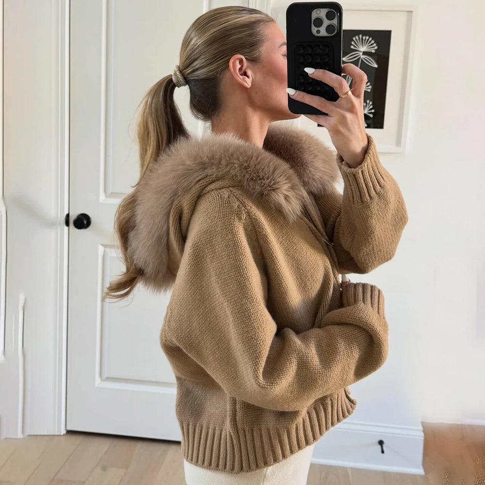Gilet zippé moelleux