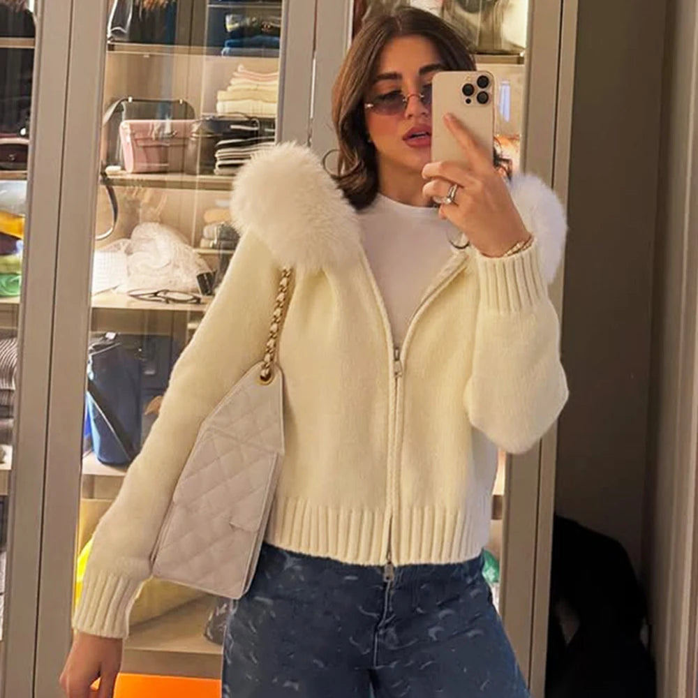 Gilet zippé moelleux