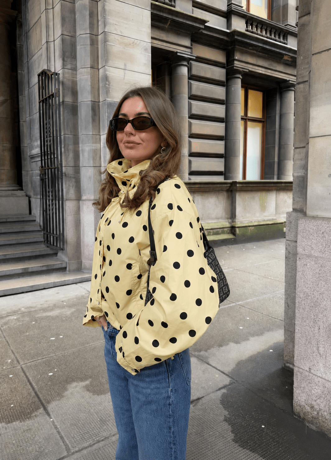 Veste à manches bouffantes et à pois Presley