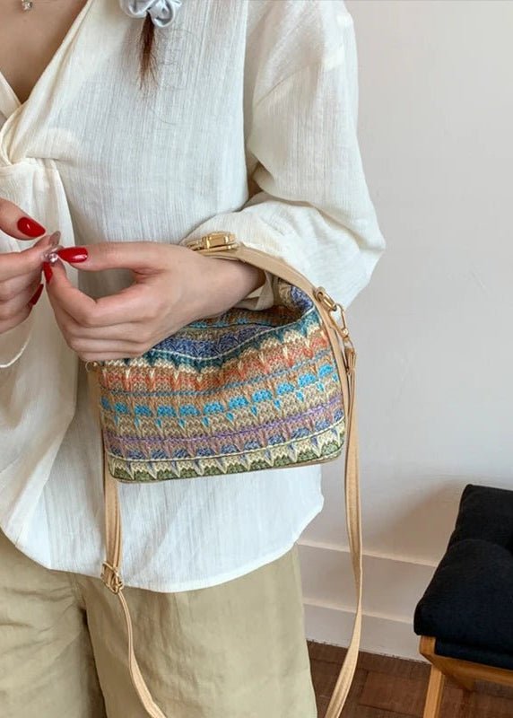 Sac bandoulière en raphia tressé Raphaela