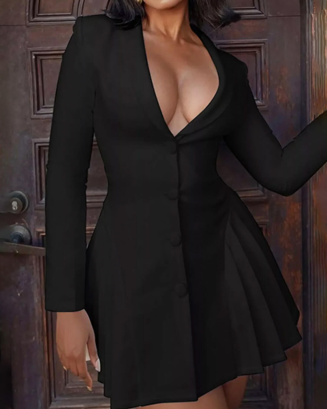 Rebecca Buttoned Blazer Mini Dress