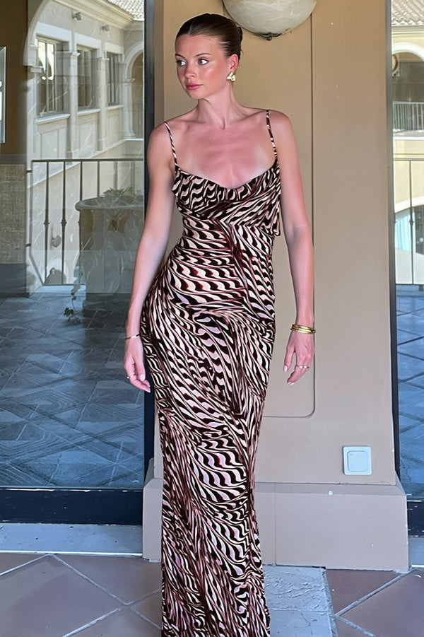 Reina Cowl Neck Slip Maxi Dress