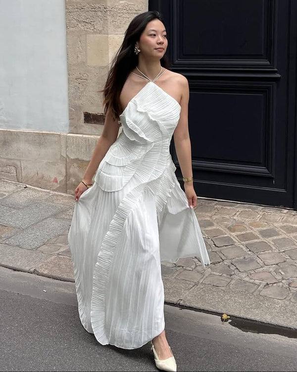 Robe de gala trapèze dos nu Renata